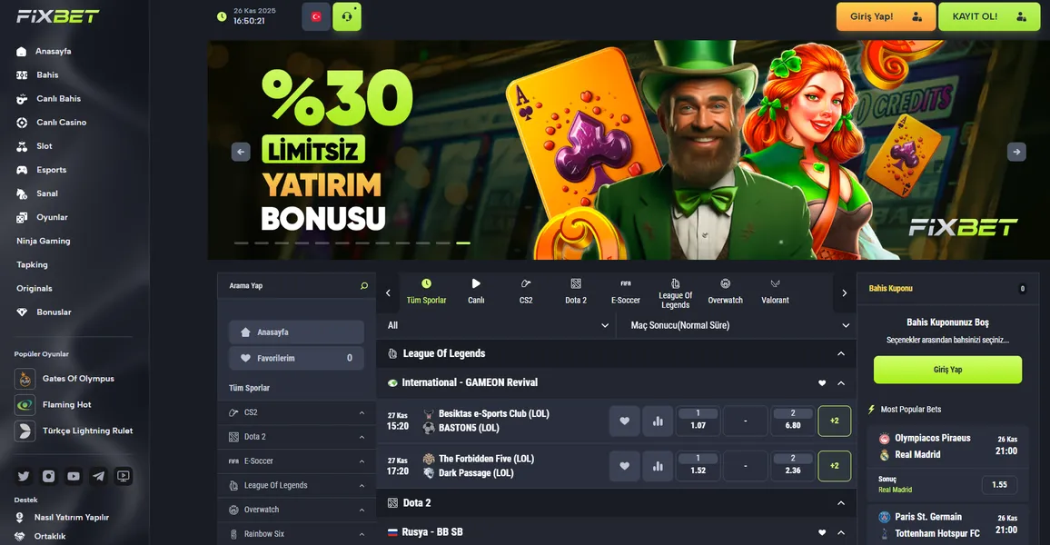 Fixbet'e nasıl giriş yapılır?